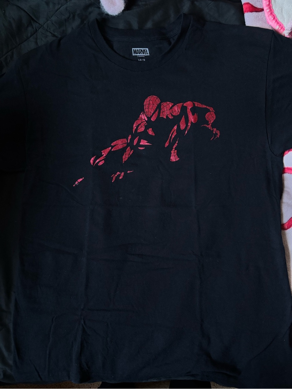 Marvel women’s Black T-Shirt with Red Spider-Man Graphic